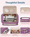 BAGSMART Travel Toiletry Bag, Large Wide-open Travel Bag for Toiletries, Makeup Cosmetic Travel Bag with Handle