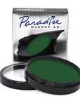 Mehron Makeup Paradise Makeup AQ Pro Size | Stage & Screen Performance, Face & Body Painting, Beauty, Cosplay, and Halloween | Water Activated Face Paint, Body Paint 1.4 oz (40 g) - Dark Green