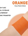 BOBISUKA Orange Face Paint Stick – Creamy Blendable Sweatproof Eye Black for Sports Halloween SFX Cosplay Costume Makeup, Great for Pumpkin, Tiger, Fire Makeup Looks
