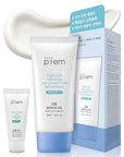 MAKEPREM UVA UVB Defense Me Daily Sun Essence VEGAN Makeup Sunscreen Gel SPF 50+ PA++++ 1.69 Fl Oz Reef-Safe Moisture Sunblock Strong UV Blue Ray Broad Protection Dry Oily Sensitive Acne-Prone Skin