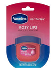 Vaseline Lip Therapy Rosy Lips 6-Pack – Moisturizing Lip Balm for Very Dry Lips in Mini Jars, 0.25 Oz Ea