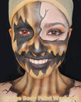 Go Ho Pastel Orange Face Body Paint Stick,Water Based Washable Foundation Eye Primer Stick,Non-toxic Full-coverage Cream Body Paint for Halloween SFX Makeup