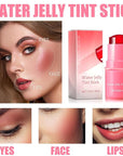 Milk Cooling Water Jelly Tint, Jelly Blush Stick Makeup Jelly Tint, Milk Jelly Blush, Cruelty Free, Blush Stick for Cheeks and Lips