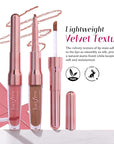 2 PCS Lip Liner and Lip Stain Combo Set, High Pigmented Long Lasting Velvet Lip Tint, Well-Defined Lipliner, Weightless Waterproof Not Animal Tested, Matte Finish Makeup