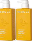 Medix 5.5 Vitamin C Cream Brightening Body Lotion & Face Moisturizer | Anti Aging Vitamin C Lotion For Women & Men Helps Soften The Look Of Dark Spots, Wrinkles, & Uneven Looking Skin Tone, 2-Pack