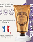 Panier des Sens - Hand Cream for Dry Cracked Hands - Lavender Hand Lotion with Shea Butter & Olive Oil - Vitamin E Skin Moisturizer with 97% Natural Ingredients - Made in France, 2.5 fl oz