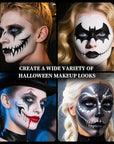 Black Face Body Painting Stick, Full-coverage Cream Eye Black Stick, Professional Washable Face Paint for Halloween SFX Skeleton Vampire Joker Zombie Goth Cosplay Makeup for Adult Cosplay Party
