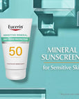 Eucerin Sun Sensitive Mineral Sunscreen Lotion SPF 50, Hypoallergenic, Fragrance Free Sunscreen with Zinc Oxide Protection, 4 Fl Oz Tube