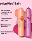 Revlon Kiss Tinted Lip Balm with SPF 20, Hydrating, Flavored, Infused with Natural Fruit Oils, 035 Berry Burst, 0.09 oz