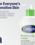 Cetaphil Face & Body Moisturizer, Hydrating Moisturizing Lotion for All Skin Types, Suitable for Sensitive Skin, NEW 8 oz Pack of 3, Fragrance Free, Hypoallergenic, Non-Comedogenic