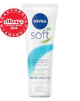 NIVEA Soft Refreshingly Soft Moisturizing Cream, Lightweight Moisturizer for Face, Body and Hands, Body Cream Enriched with Jojoba Oil and Vitamin E, 2.6 Oz Tube, Pack of 3