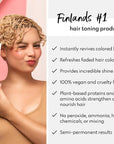 Four Reasons Color Mask - Vanilla Blonde - (27 Colors) Color Depositing Conditioner, Toning Treatment, Tone & Enhance Color-Treated Hair - Semi Permanent Hair Dye, Vegan and Cruelty-Free, 6.76 fl oz