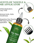 Tea Tree Oil for Hair 4.05 fl oz | With Jojoba & Grapeseed Oils | Soothes Itchy Scalp & Fights Dandruff | Moisturize Skin Strengthen Hair | Ideal for Both Men and Women | 4.05 fl oz