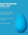 Beautyblender® | Topaz Sky Beauty Blender Makeup Sponge, Super-Soft Foam Easily Blends Foundations, Powders & Creams, Made in USA, Reusable, Washable, Streak Free Application, Vegan, Cruelty Free
