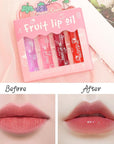 4-Piece Lip Gloss Set for Girls - Roll-On Lip Oil, Long Lasting Lip Care, Shining Clear Hydrating Glossy Tinted Balm