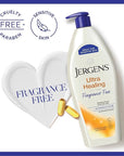 Jergens Ultra Healing Dry Skin Lotion, Hand and Body Moisturizer for Quick Absorption into Extra Dry Skin with Hydralucence Blend, Vitamins C, E and B5, White, 21 oz