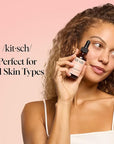 Kitsch Hydrating Dermaplane Oil, Face Shaving Oil for Women - use with Dermaplaning Tool, Razor, Shaver or Microblades for Face for Close Shave, with jojoba, vitamin E, grapeseed & argan oil - 2oz