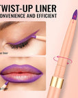 Oulac Matte Purple Lip Liner Pencil, Waterproof Retractable Lipliner Crayon, Smooth and Creamy Long Wearing Lip Makeup, Contour Your Lips, Vegan Beauty, 08 Well-dressed