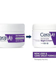 CeraVe Skin Renewing Night Cream, Niacinamide, Peptide Complex, and Hyaluronic Acid Moisturizer for Face, 1.7 Ounce, Packaging may Vary