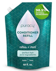 Puracy Conditioner for Fine, Medium, and Color-Treated Hair - Pure Ingredients for Cleaner, Silkier Hair Longer, 98.95% Natural (48 Ounce)