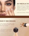 2 Colors Freckle Stamp Pen, Natural Like Freckle Makeup #Coffee&Chestnut