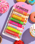 Lip Smacker Original & Best Holiday Flavored Lip Balm Party Pack, Oatmeal Cookie, Vanilla, Mango, Watermelon, Tropical Punch, Cotton Candy, Kiwi, Strawberry, Clear