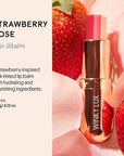 Winky Lux Strawberry Rose Tri-Color Tinted Lip Balm – Hydrating Lip Balm, Sheer Pink Tint, Lip Care with Jojoba Oil & Vitamin E, Moisturizes & Softens Dry Lips, Buttery Soft with Strawberry Rose Scent