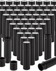 100 Pack Empty Lip Balm Tubes, Black
