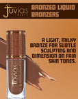 Juvia’s Place Bronzed Liquid Bronzer - Rich Cocoa - Liquid Bronzer for Face with Silky Blendable Texture - Buildable Coverage for Natural Contour & Dimension - Easy-to-Blend, Patch-Proof Formula