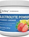 Dr. Berg Zero Sugar Hydration Keto Electrolyte Powder - Enhanced w/ 1000 mg of Potassium & Real Pink Himalayan Salt (NOT Table Salt) - Strawberry & Lemonade Hydration Drink Supplement - 50 Servings