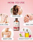 EVOKE OCCU Rose Essential Oil for Skin Care, Relaxation, Home Cleaning, Add to Diffuser and Spary, DIY Candle and Soap - 4 Fl Oz
