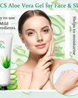 8PCS Aloe Vera Gel for Face & Skin,Organic Aloe Vera Gel,Hydrating After Sun Cream for Travel Size,Moisturizing Lotion for Skincare,After Sun Lotion for All Skin Type(F)