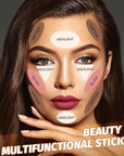 Contour Beauty Wand,Liquid Blush Wand,Face Contouring with Cushion Pink Blush