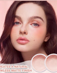 2PCS Pink Setting Powder Loose Face Powder Matte