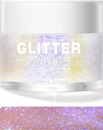 LANGMANNI Holographic Body Glitter Gel for Body, Face, Hair and Lip.Color Changing Glitter Gel Under Light. Vegan & Cruelty Free-1.35 oz (3# Neon Violet)