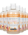 Ginger Lily Farms Botanicals Nourishing Body Wash, Coco Mango, 100% Vegan & Cruelty-Free, Coconut Mango Scent, 12 Fl Oz (Pack of 6)