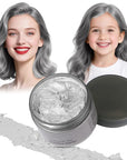 Grey Hair Color Wax - Temporary & Washable Hair Styling Mud Gel for Men, Women, Kids,For Halloween, Cosplay, Party, Crazy Hair Day & Children's Day