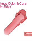 Almay Lip and Cheek Tint, Color & Care Tint Stick, Multi-Use Moisturizing Blush and Lip Color, Dewy Finish, 200 Coral Flush, 0.25 oz