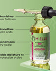 Mielle Organics Rosemary & Mint Light Hair Oil, Split Ends & Dry Scalp Treatment - Infused with Biotin & Essential Oils for Strengthening, Soothing, Moisturizing & Encouraging Longer Hair (2 Oz)