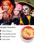 Orange Hair Color Wax, Instant Hairstyle Cream 4.23 oz, Temporary Natural Hair Wax for Party, Cosplay, Halloween, Daily use, Date, Clubbing (Orange)