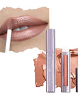 Runway Rogue Silk Glam Liquid Lipstick, Long Wear Frosted Pale Golden-Nude Lipstick, ‘Couture’