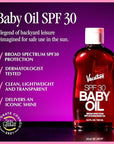 Vacation Baby Oil SPF 30 + Air Freshener Bundle, Broad Spectrum SPF 30 Sunscreen Oil, Vegan Suntan Oil with Broad Spectrum SPF, Sunscreen Tanning Oil, TSA Friendly, Travel Size, 3.4 fl. oz.
