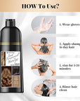 Natural Color Hair Dye Shampoo 3 IN 1, Instant Hair Coloring, Gray Coverage for Men & Women, Beard Dye Vegan Ammonia Free & Paraben-Free, Champú Para Canas Mujer & Hombre (GOLDEN BROWN)