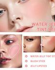 3 PCS Cooling Water Jelly Tint/Blush,Chill (Poppy Pink+Coral+Berry) Lip