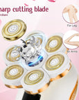 Electric Razors for Women,7D Gifts for Women,Cordless Electric Shaver with Detachable Head Wet/Dry Facial Hair Remover for Legs Painless Water Resistant (Gold)