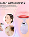Facial Massager Red-Light-Therapy-for-Face and Neck, Face 𝖲 culpting Wand with 7 Color, Face Tool for Skin Care (Purple)