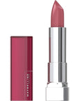 Maybelline Color Sensational Lipstick, Lip Makeup, Cream Finish, Hydrating Lipstick, Nude, Pink, Red, Plum Lip Color, Rosy Risk, 0.15 oz; (Packaging May Vary)