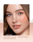 Blush Stick for Cheeks Makeup,Waterproof Cream Blush Face