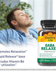 Country Life Gaba Relaxer, Rapid Release - 90 Tablets