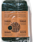 GOSHI Exfoliating Shower Sponge - Rip-Resistant, Rapid-Drying Exfoliating Bath Sponge for All Skin Types - Moss Green - Made in Japan